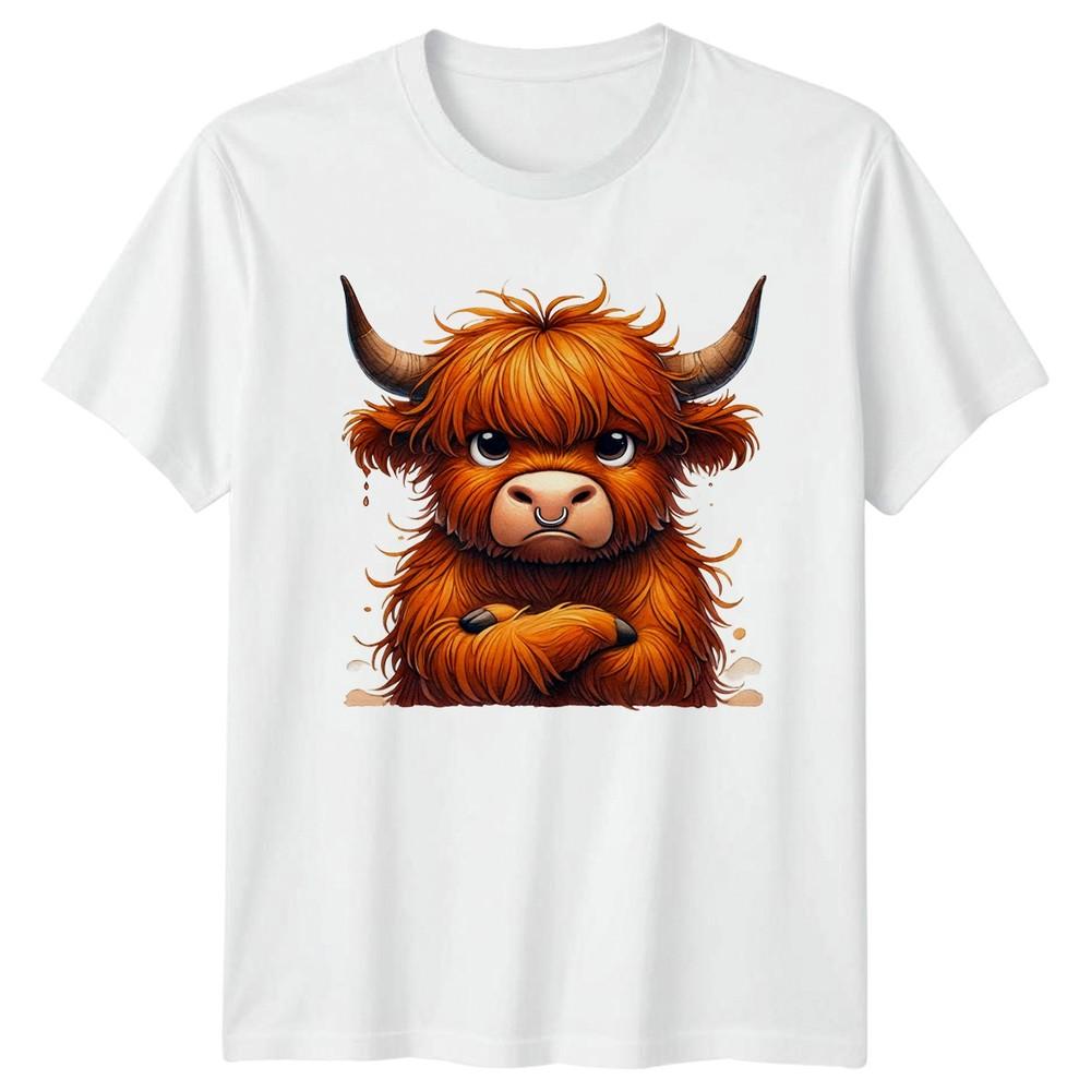 Im Not Grumpy Im Just TShirt Highland Cow Animals Birthday Gift For Him And Her S