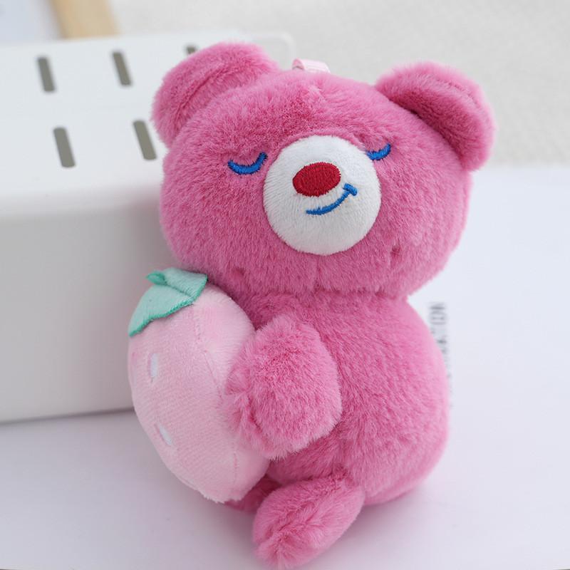 Adorable Pink Strawberry Bear Plush Toy Perfect Birthday Gift For Girls