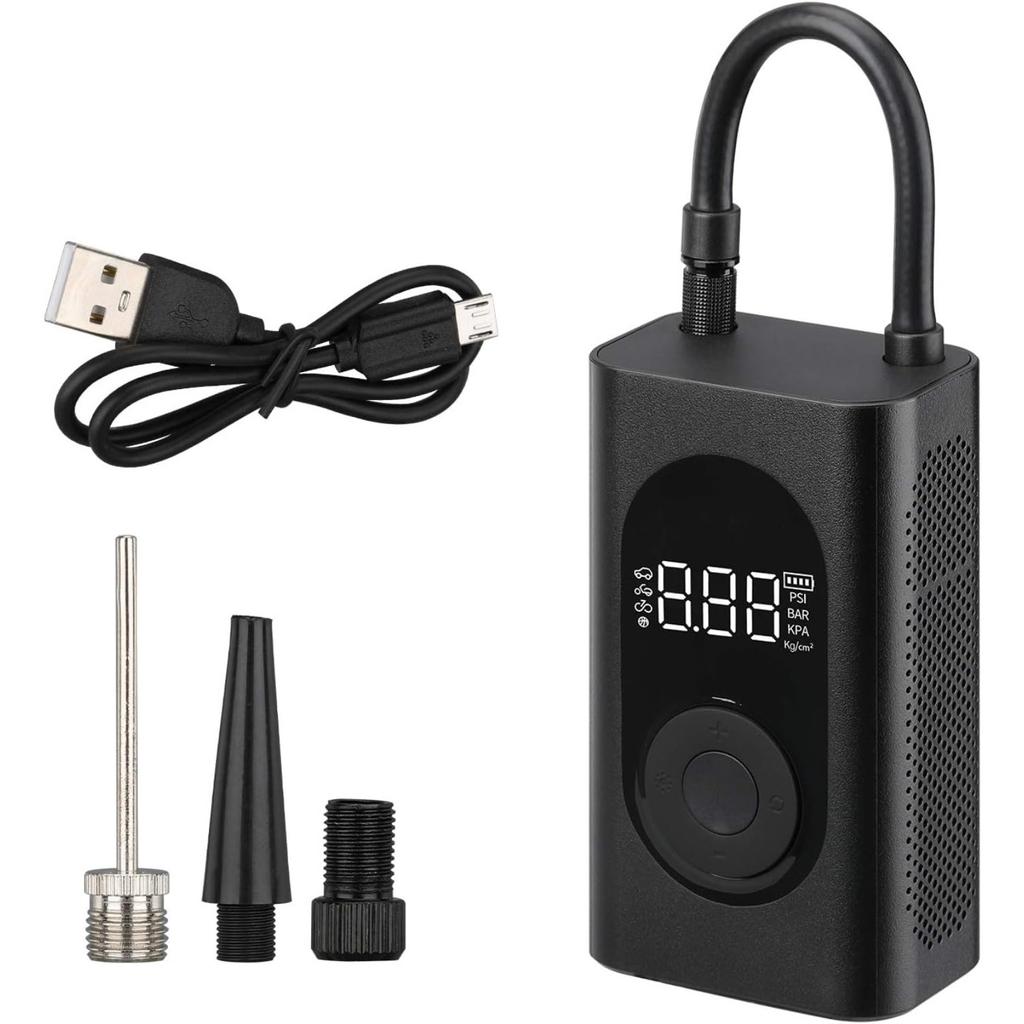 Mini Portable Electric Air Compressor Electric Air Pump 4000 MAh USB Charging Electric Air Pump Compatible with Bicycle/Motorcycle/Car/Football