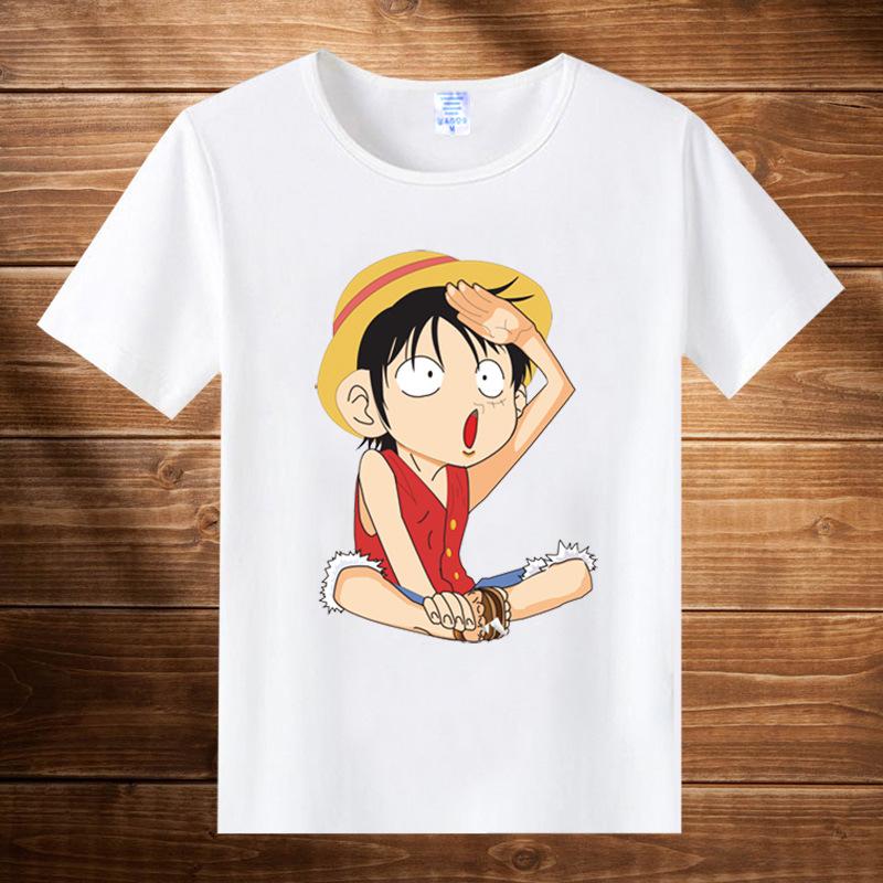 2026 Summer ONE PIECE Luffy Chopper Printed Loose Shortsleeved Cotton Tshirt Tide Pure Cotton Unisex Parentchild Clothing