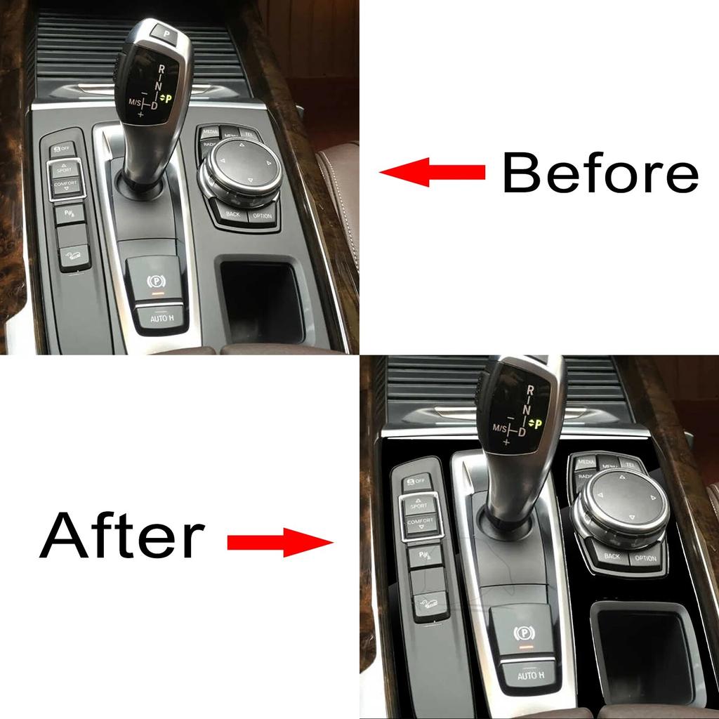 For BMW X5 X6 F15 F16 2014 2015 2016 2017 Gear Shift Panel Frame Cover Sticker Trim Car Styling Accessories Interior