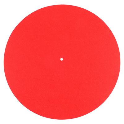 Phonograph Wool Pad Antiskid Shockproof Turntable Red Mat for Record Players 30cm
