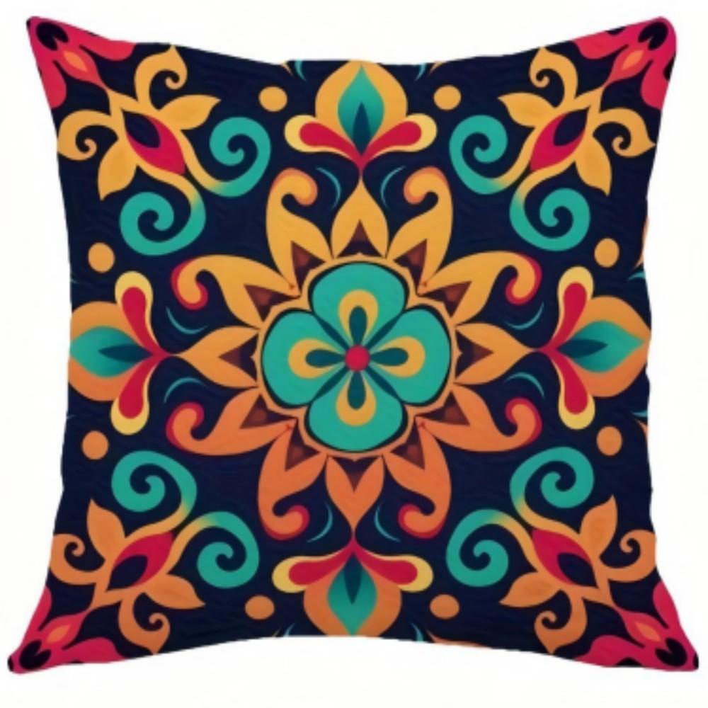 Vikama Mandala Throw Pillow Set - Double-Sided Printed For Living Room Sofa Cushions, Bedroom Pillows, Home Decor