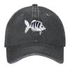 New Creepy Fish Baseball Cap Christmas Hat Fashion Beach Hat Beach Custom Cap Women Hats Unisexs