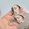 Compact Double-Sided Mini Makeup Mirror Keychain Pendant