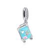 Original Copper Charms Beads Plane Bus Travel Pave Cz Fit Pan Bracelets Bangles Necklaces For Women Diy Jewelry