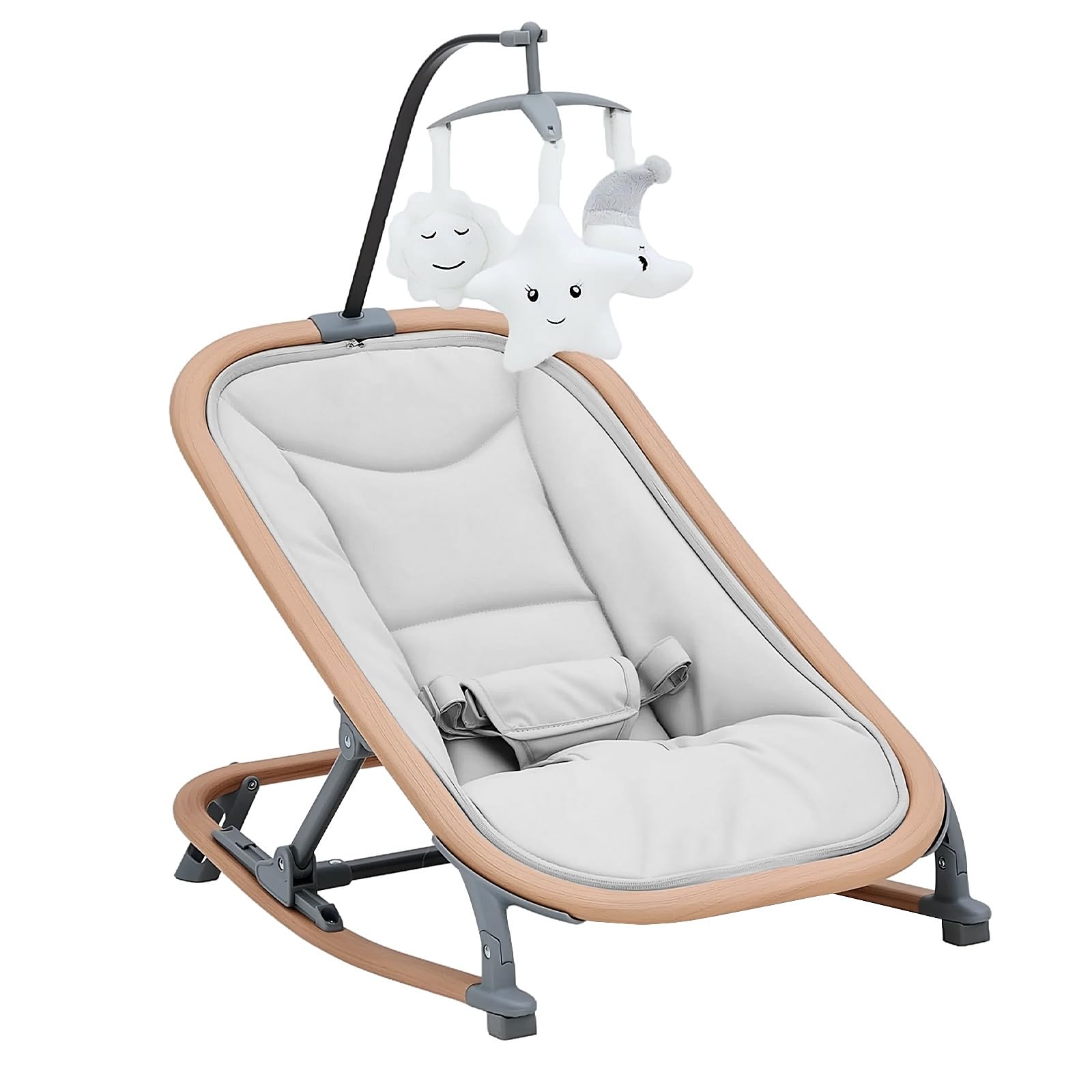 

Euker Bouncer Качающееся сиденье для младенцев 1 месяц и 3 Регулируемое и подходящее для Идеально подходит как Детский Серый 2-в-1 Вверх, Настройки, Складной, Портативный, серый