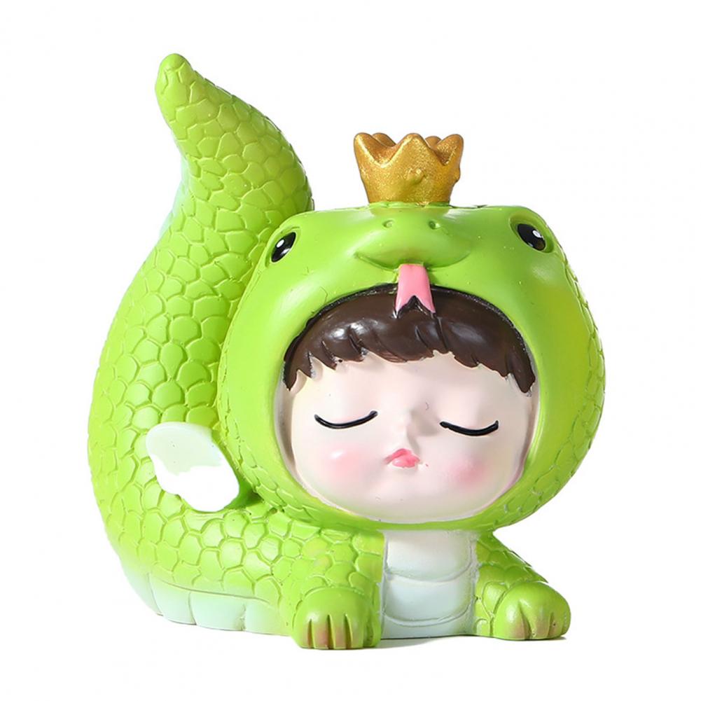 High-quality Snake Sculpture Cute Snake Decor Chinese New Year Snake Figurine Set for Home Baking Decor Resin Zodiac for 2025