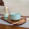 Japanese Matcha Kit 4 Pcs Matcha Set 100-Prong Whisk Handcrafted Glazed Bowl with Spout Chasen Holder Matcha Gift Set Box