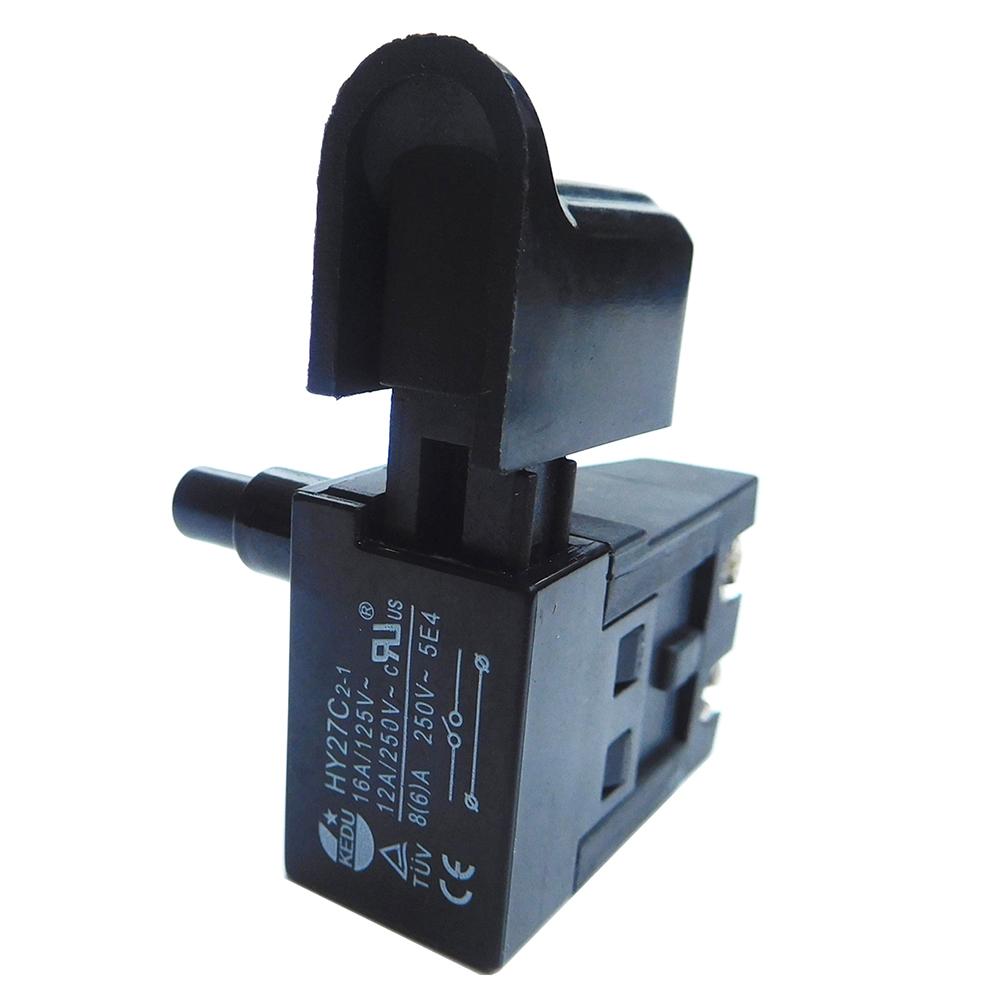 

KEDU HY27C2-1 Electric Lock On Trigger Pushbutton Switch for Cutter Hammer Circular Saw s чорний