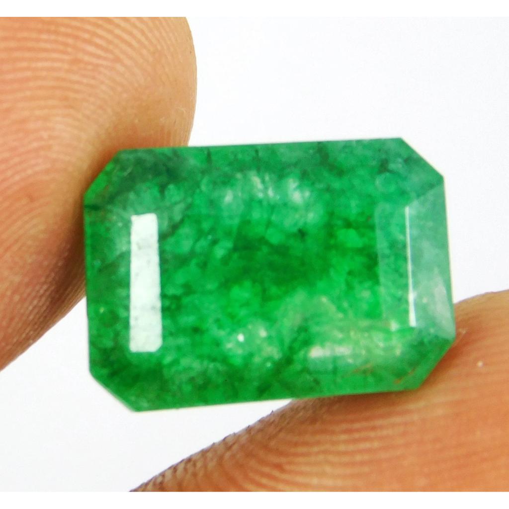 Natural Colombian Green Emerald 10.00 Ct Emerald Cut Certified Loose Gemstone