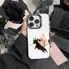 Goofy C-Dogs Big eyes Phone Case For iPhone17, 16,15,14,13,12 Pro Max Black Candy Matte Shockproof Cover