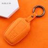 Leather Car Remote Key Case Cover Shell For Toyota Prius Camry Corolla Chr C-Hr Rav4 Land Cruiser Prado Key Protective Keychain