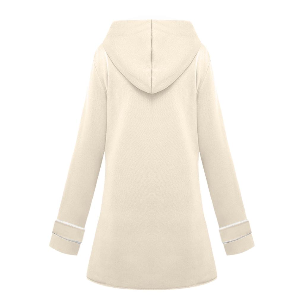 Dámský zimní kabát Teplá střapatá bunda s kapucí a knoflíkem