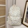 Großes Fassungsvermögen Schleifenmuster Schultasche Mehrere Fächer Rucksack Blumenmuster Rucksack Reise