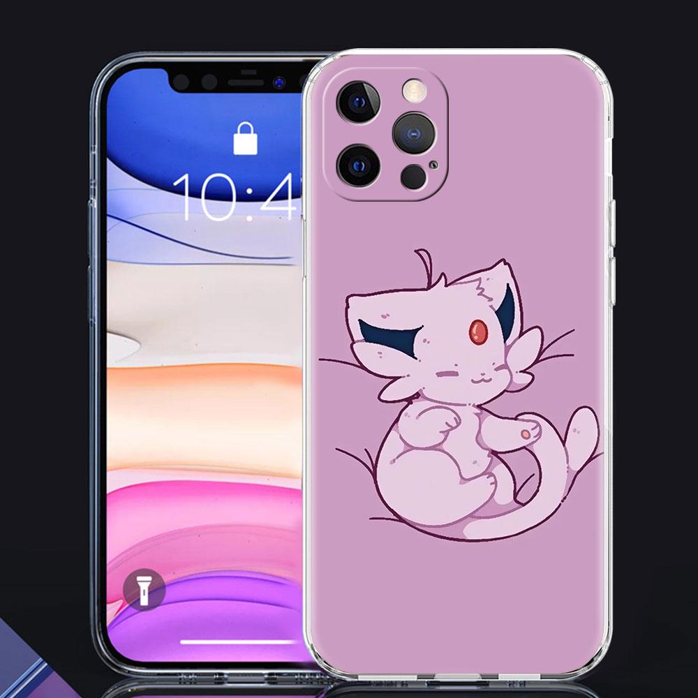 Clear Cover For Apple iPhone 13 11 14 Pro Max 12 Mini Soft Phone Case XR SE 2020 7 8 Plus X XS 6S Shell Pokemon Cute Eevee Lunda