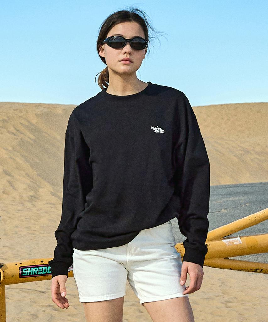 Peullukeu Slam Logo Long Sleeve T-Shirt Black Flt119