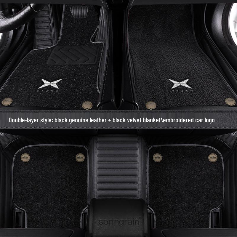 Xiaopeng P7 G3 G5 G9 Full Surround Leather Floor Mats with Car Logo
