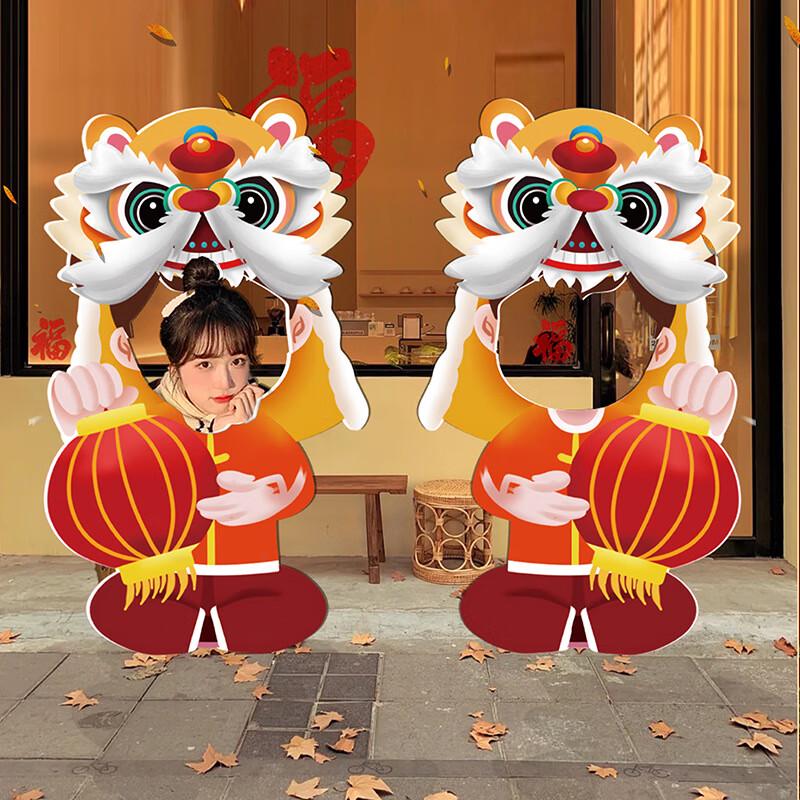 2025 Chinese New Year Waking Lion Decoration Pillar