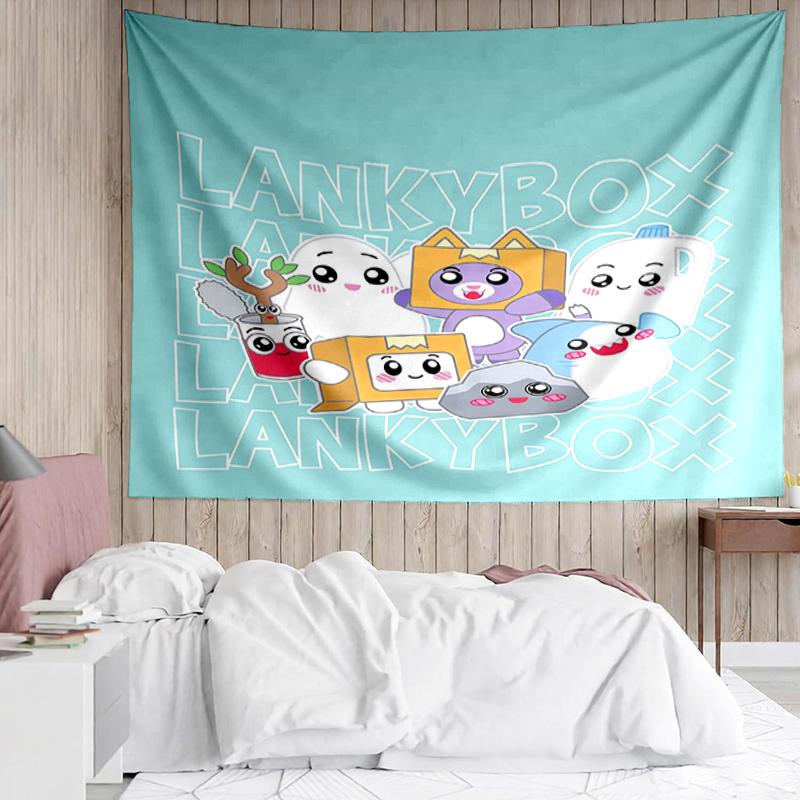 LankyBox Print Tapestry, Backdrop, Easy Setup, Ideal for Bedroom, Office & Living Room, with Aesthetic Wall Hanging Decor.