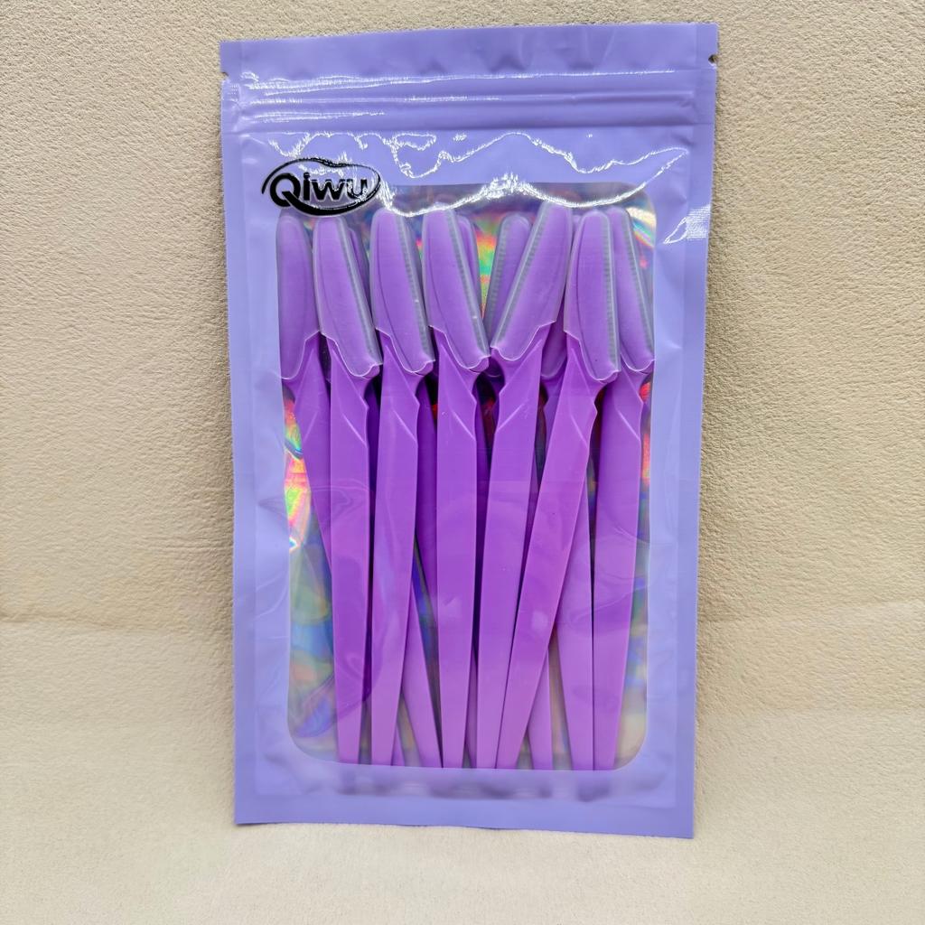 12Pcs Eyebrow Trimmer Face Shaver Kit, Portable Eyebrow Razor with Safety Guard for Facial Hair Removal and Makeup Beauty Tools