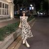 2024 Summer Travel Floral Dress - Elegant, Slim Waist Design with Sweet Ruffled Sleeves
