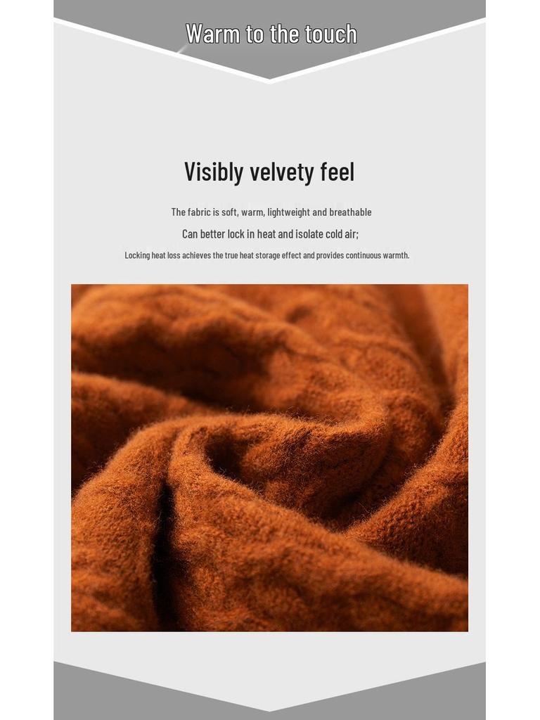 Men's Pure Wool High Roll Neck Sweater - Autumn/Winter Business Casual Knitted Base Layer