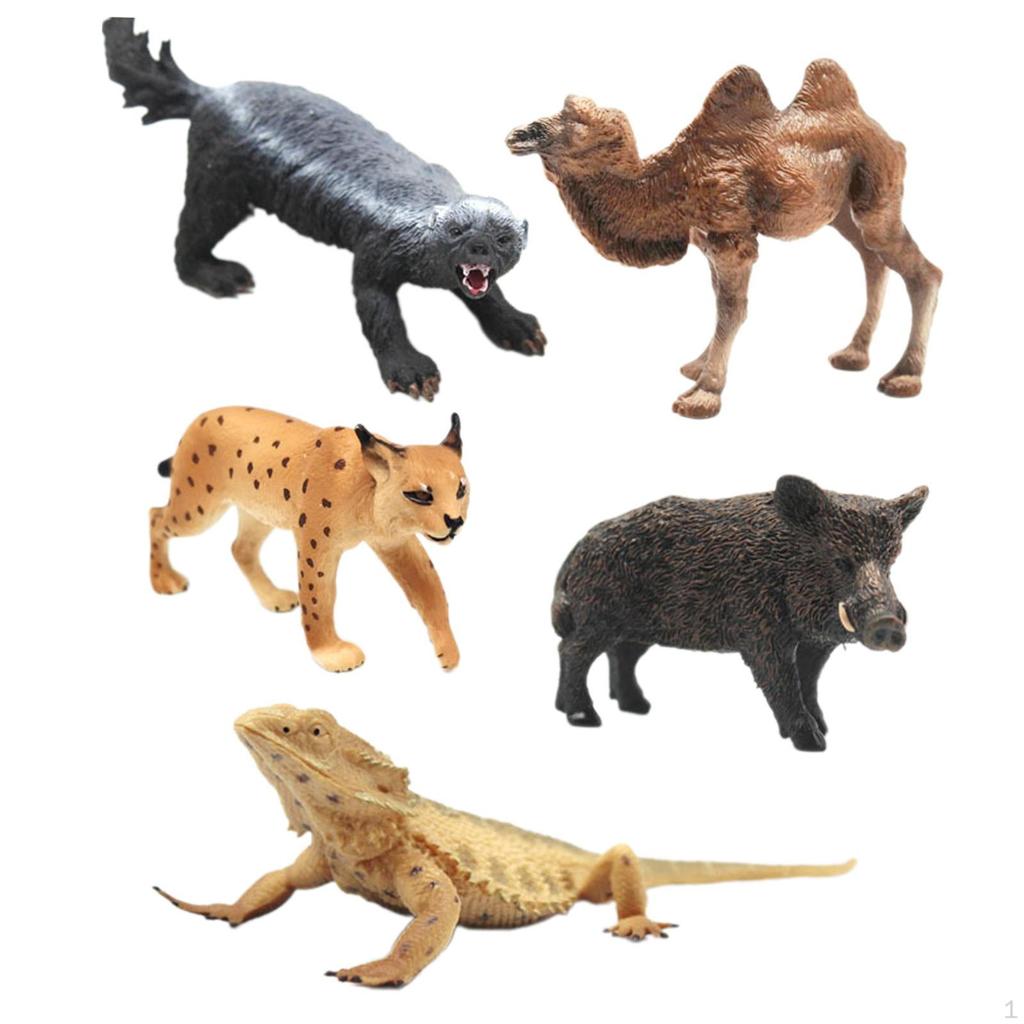 5 Pieces Animal Figures,Simulation Figures,Crafts Ornament Realistic Animals Toy Kids