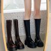 Vintage Chunky Women Knee High Boots Fashion Slim Knight Long Booties Autumn Winter Female Thick Bottom Shoes