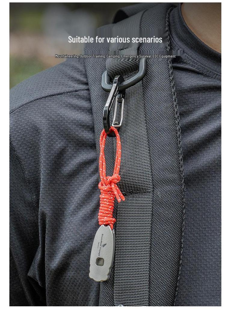 Ultralight Titanium Emergency Survival Whistle - 120dB, Portable & Durable