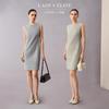LadyS Elite Solid Color Sleeveless Dress