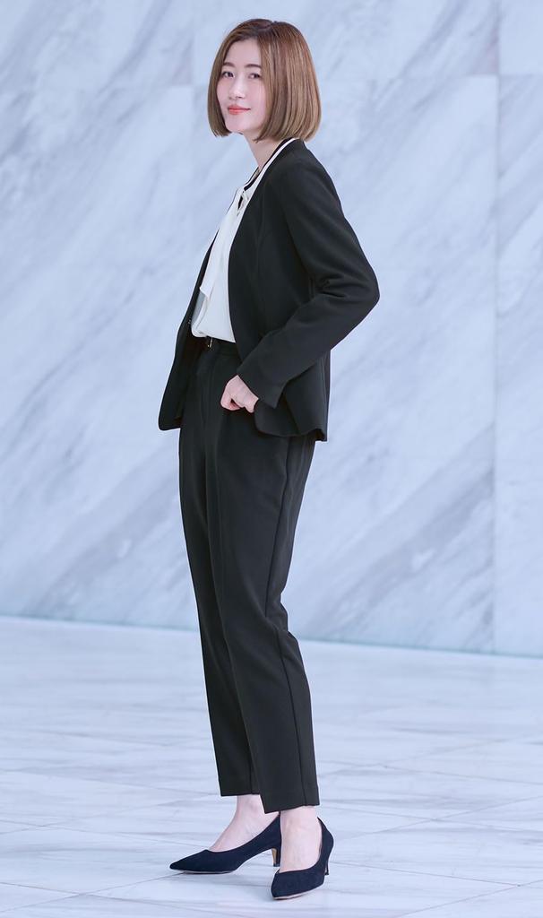 Jacket Tapered Pants Black 1 LL [Set Sale] V-neck + / ESU55137-A