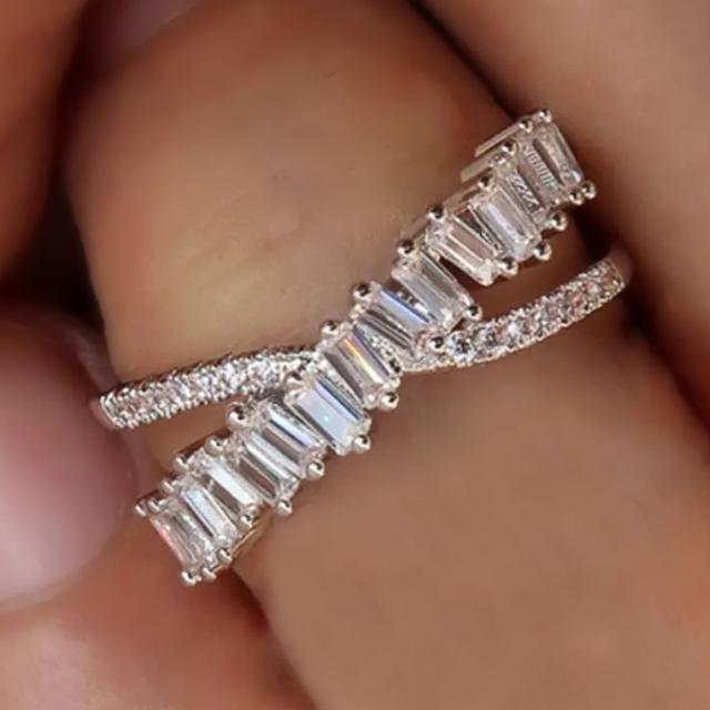 

Кольцо Caoshi с блестящим крестом, женские обручальные аксессуары с ярким цирконием, стильные женские обручальные кольца, ювелирные изделия, подарок 6