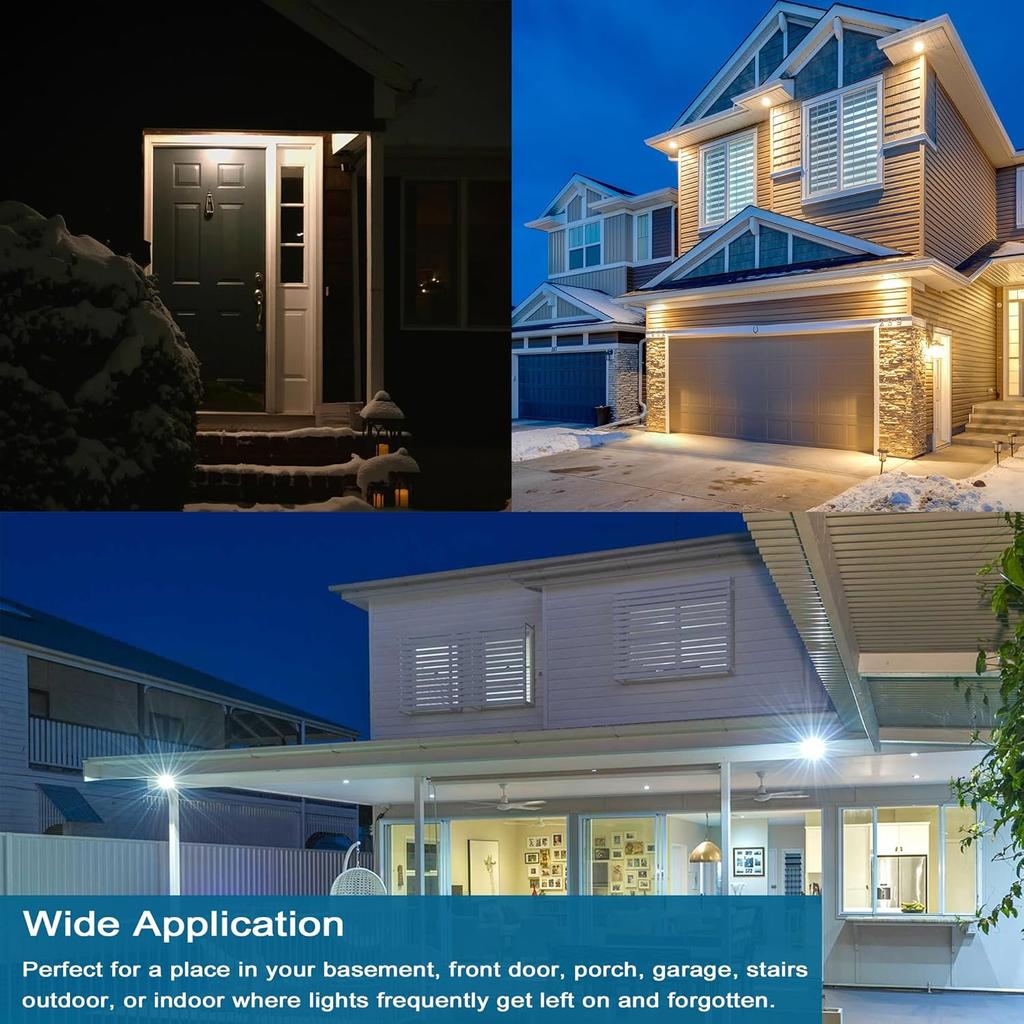 Bewegungssensor-Glühbirnen für Außen und Innen, 9W A19 Bewegungsmelder LED-Birne, 60 Watt Äquivalent, E26 800lm 5000K Tageslicht, Dämmerung bis Morgengrauen Bewegung