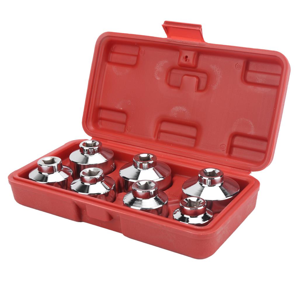 7pcs Set Oil Filter Wrench 24 27 29 30 32 36 38mm Universal for Vehicles with Newer Paper Cartridge Housing Design
