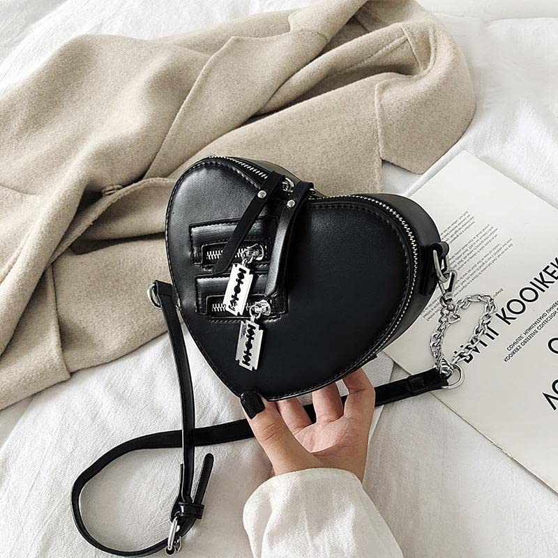 Harujio Mini Shoulder Bag for Dark Princess Yami Gothic Otaku Style Heart-Shaped Women, Heart-Shaped, Mass-Produced Bag, Style, Kawaii, Girly, Lolita,