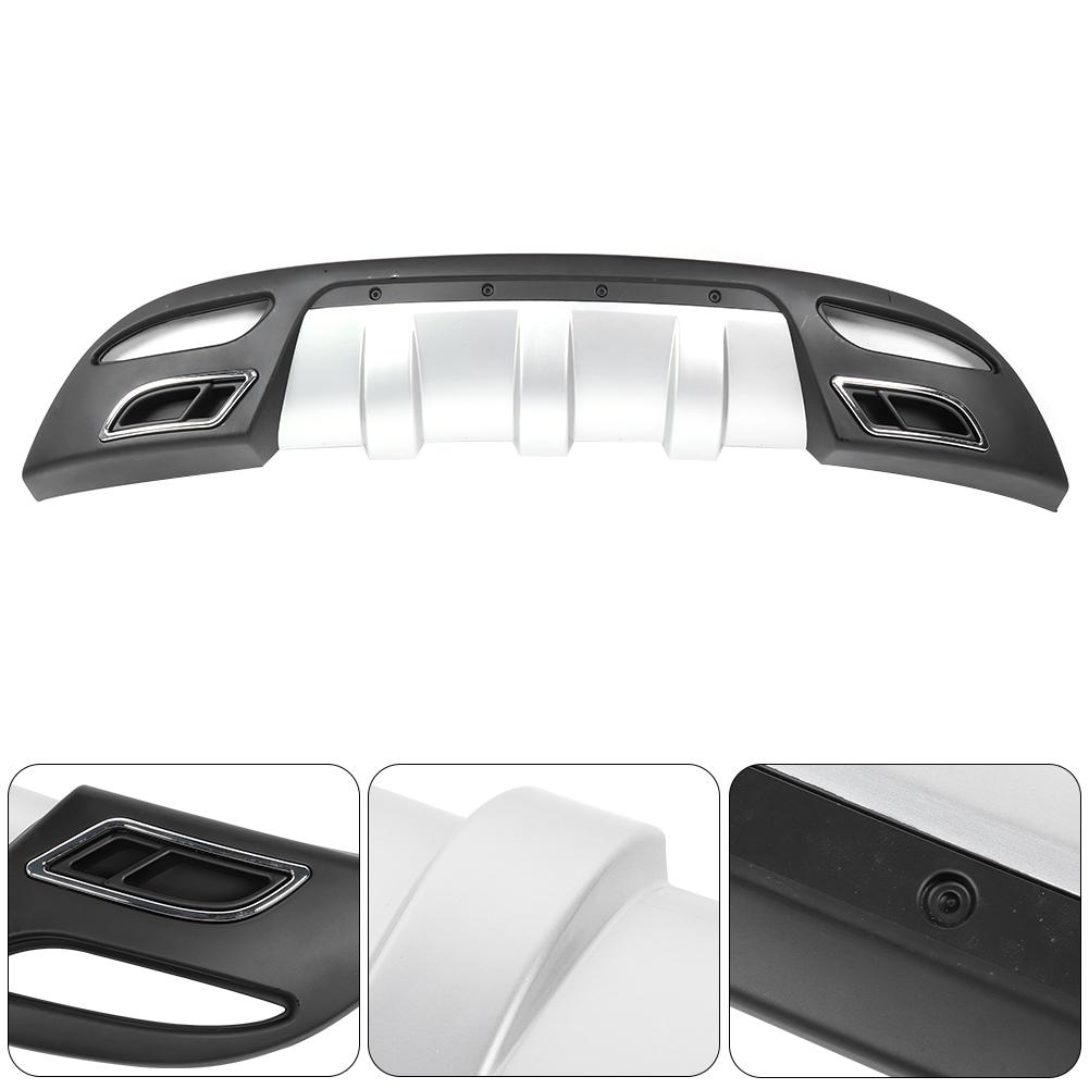 Matte Silver Black Rear Bumper Diffuser Lip Fit for Hyundai Elantra Sedan 2010‑2014