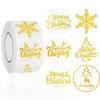 100-500pcs Transparent Christmas Stickers For Envelope Round Merry Christmas Stickers 6 Designs Christmas Gift Decor Stickers