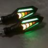 1 Paar Motorrad Blinkergehäuse Motorrad Zweifarbig Fließend Blinker Wasserdicht Universal