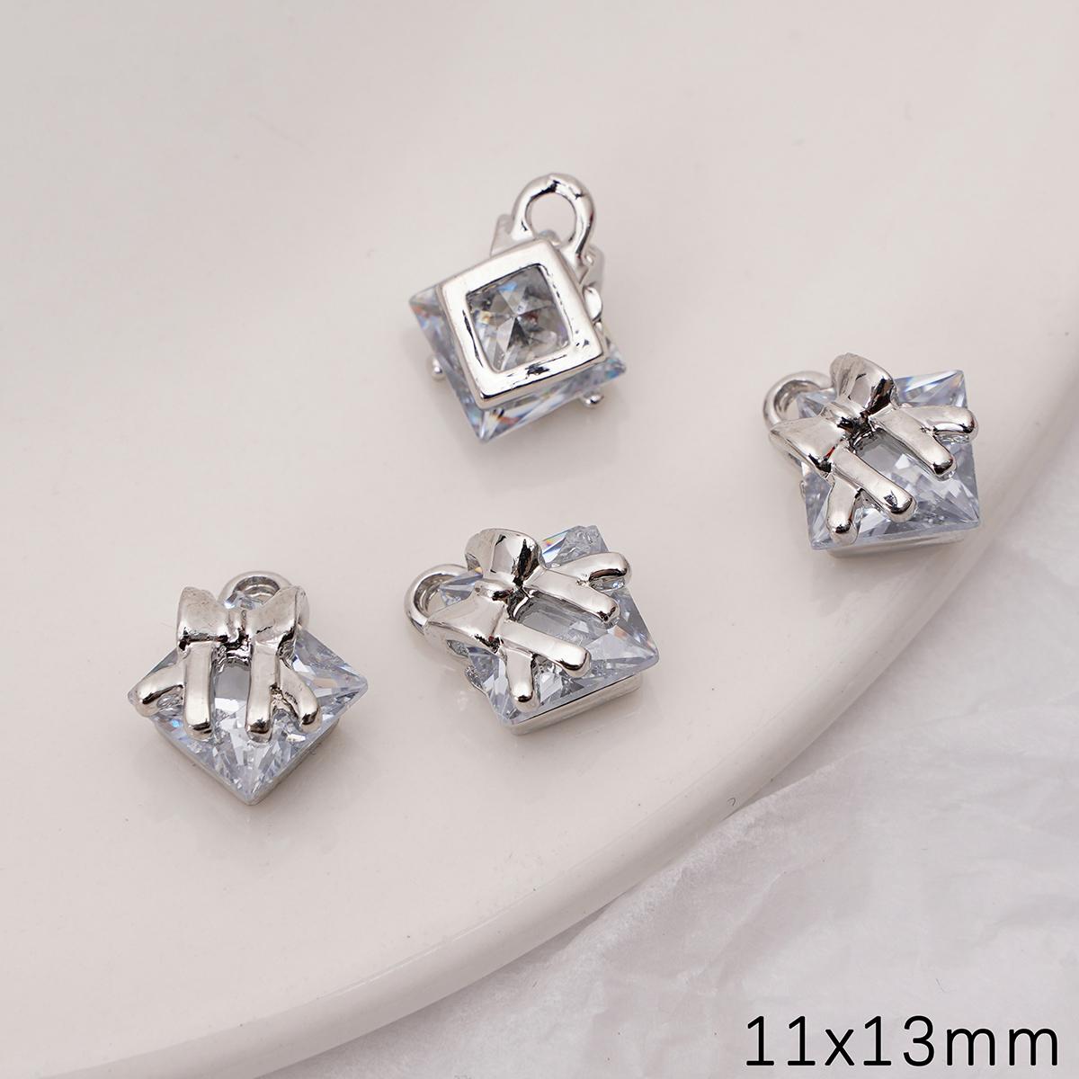 

Подвески-шармы из сплава с сохраняющим цвет цирконом для изготовления браслетов, ожерелий и ювелирных изделий своими руками Gift box