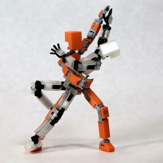 Joint Man Ornament 3D Printed Moveable Joints Different Posture Robort Toy Human Figurine Home Office Desktop Ornament