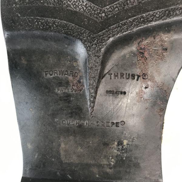 60s-70s ANSI Z41.1 Steel Toe Plain Toe Service Shoes 10EE 27.5-28cm Brown(USED)