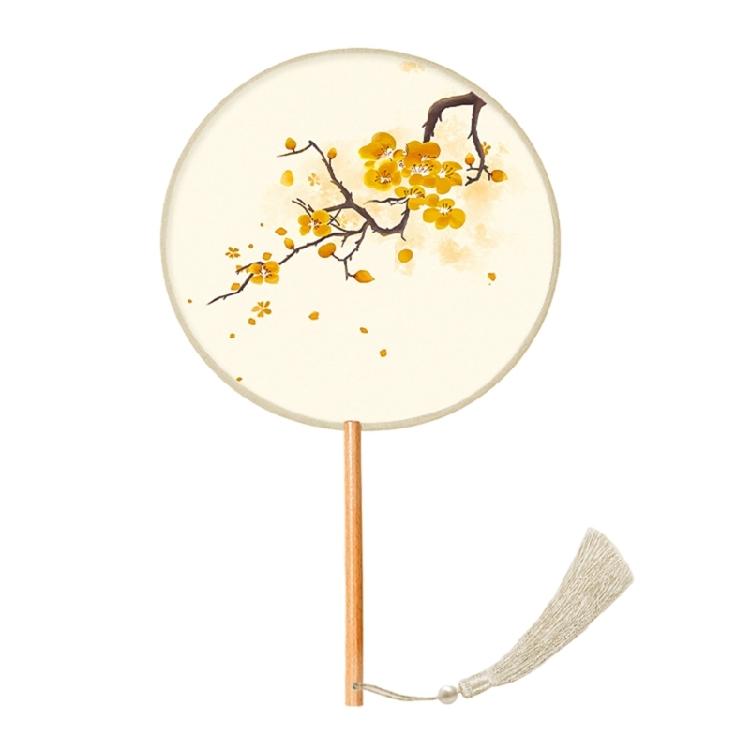 Handhelds Chinese Fan Ancient with Pendant Chinese Inks Painting Fan