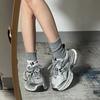 Spring and Autumn New Thick-soled Sports and Leisure Board Shoes Ins Trendy Breathable Dad Shoes