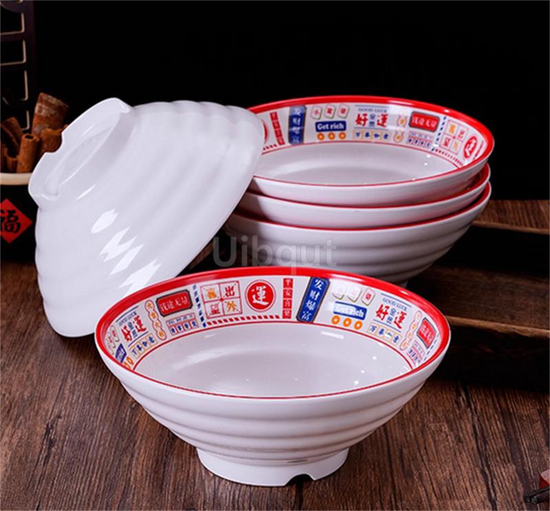 Melamine Noodle Bowl Household Plastic Tableware Restaurant big round Ramen Salad Bowl Thickened Not Easily Broken Soup Bowls