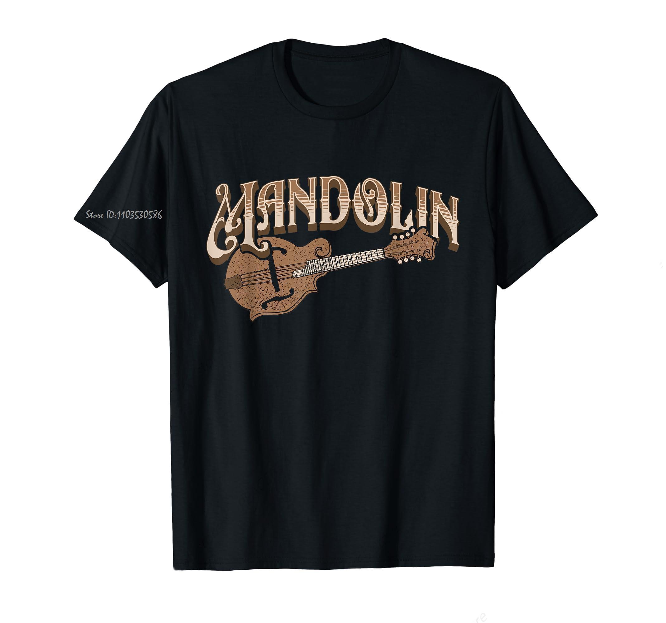 

Mandolin Bluegrass Folk Music Mandolin Player Musicians Cotton Tshirt All Seasons Unisex Tops Men s Clothing Oversized T-shir... S разноцветный