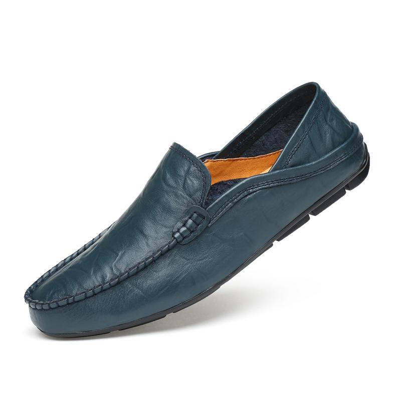 

FashionNew Кожаные мужские повседневные туфли класса люкс, черные туфли для торжественных случаев, дизайнерские мужские мокасины, летние дышащие туфли для вождения без застежек 49