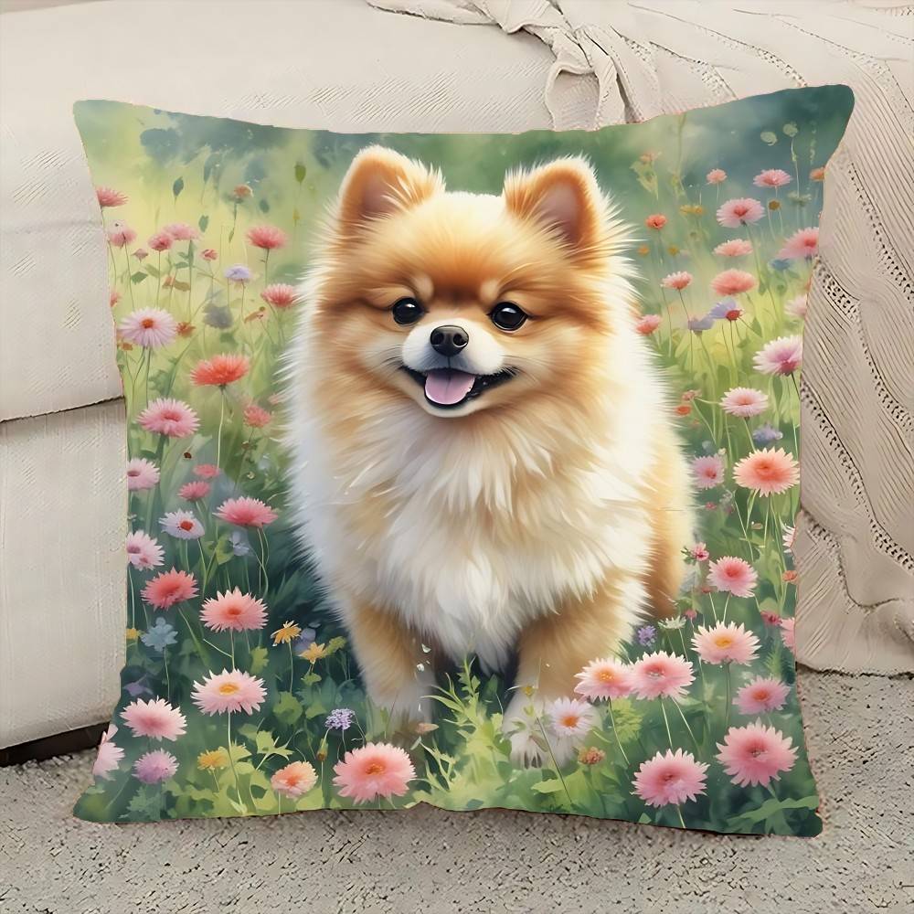 Eleganter Kissenbezug mit Hundemotiv, dekorativer rechteckiger Kissenbezug für Sofa und Wohnzimmer, ideal für Paare, Wohnzimmer, Schlafzimmer oder als Sofakissenbezug.