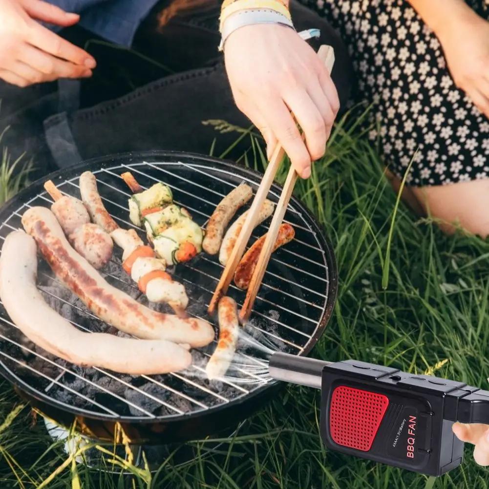 Ruční Elektrický BBQ Ventilátor Vzduchový Foukací Ventilátor Gril Venkovní Přenosný Ruční Grilovací Příslušenství pro Uhelný Krb Piknik Kempingový Nástroj