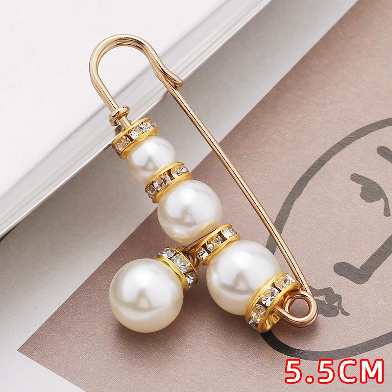 

4/1PCS Heavy Duty Safety Pins Pearl Embellishment Brooch Pin Decorative Sweater Clips Safety Pins for Brooches Decorative Crafts